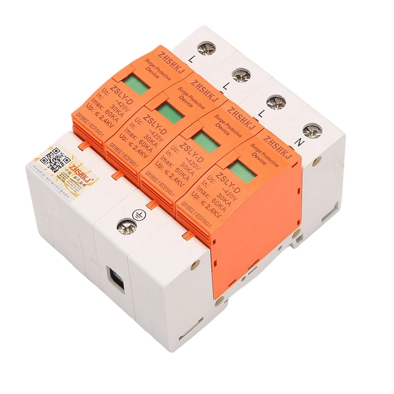 4P 60KA 420V Surge Protection For House Low Voltage Arresters Protector Surge Protective Device Guide Rail Installation
4P 60KA 420V Surge Protection For House Low Voltage Arresters Protector Surge Protective Device Guide Rail Installation
