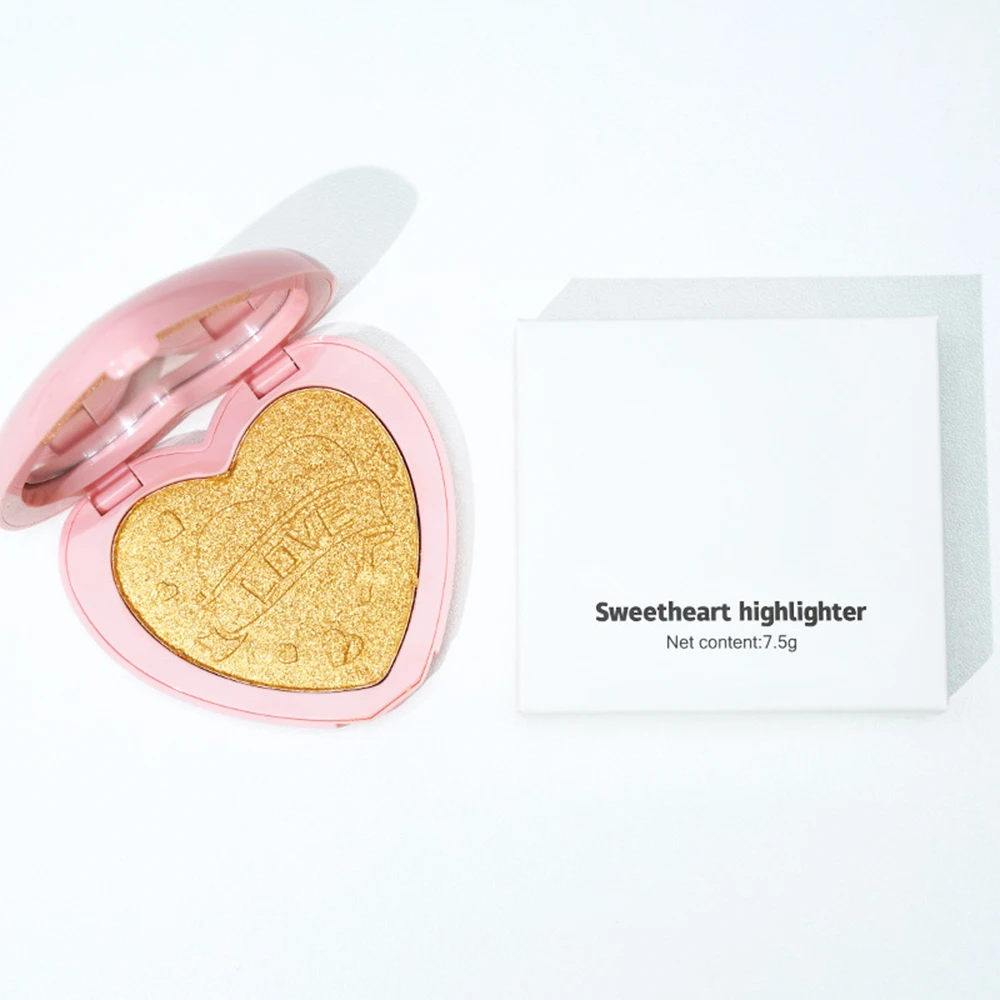 Monochrome Bulk Heart-shaped Solid Private Label Single Highlighter Glitter Powdering Naturally Shimmering Powder Custom Makeup
Monochrome Bulk Heart-shaped Solid Private Label Single Highlighter Glitter Powdering Naturally Shimmering Powder Custom Makeup