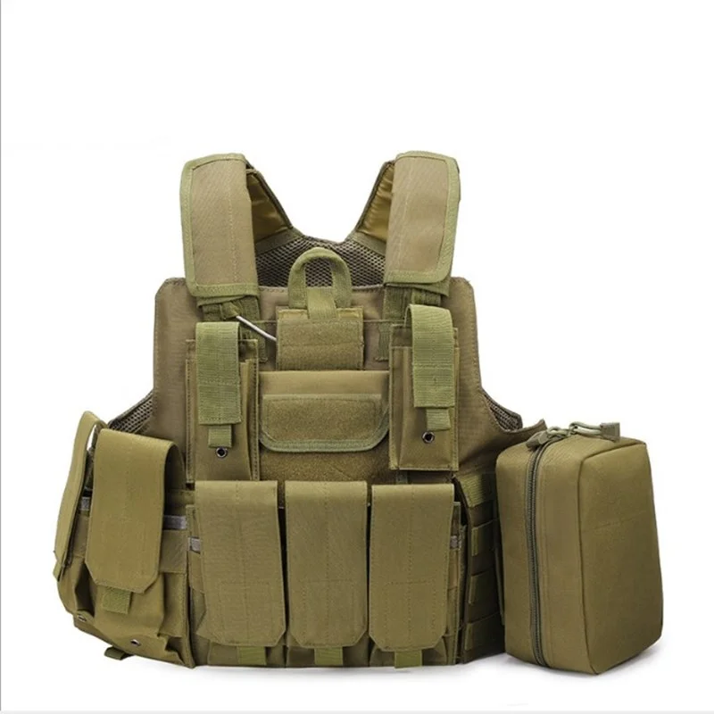 8-в-1 Тактический Жилет Molle, боевые аксессуары для военных тренировок, сумки, уличный Многофункциональный Камуфляжный полевой охотничий жилет
8-в-1 Тактический Жилет Molle, боевые аксессуары для военных тренировок, сумки, уличный Многофункциональный Камуфляжный полевой охотничий жилет