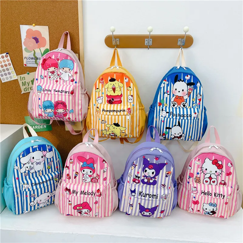 Милый Sanrioed аниме Kuromi My Melody Cinnamoroll, мультяшный рюкзак для мальчиков и девочек, милый модный детский рюкзак, школьная сумка в подарок
Милый Sanrioed аниме Kuromi My Melody Cinnamoroll, мультяшный рюкзак для мальчиков и девочек, милый модный детский рюкзак, школьная сумка в подарок
