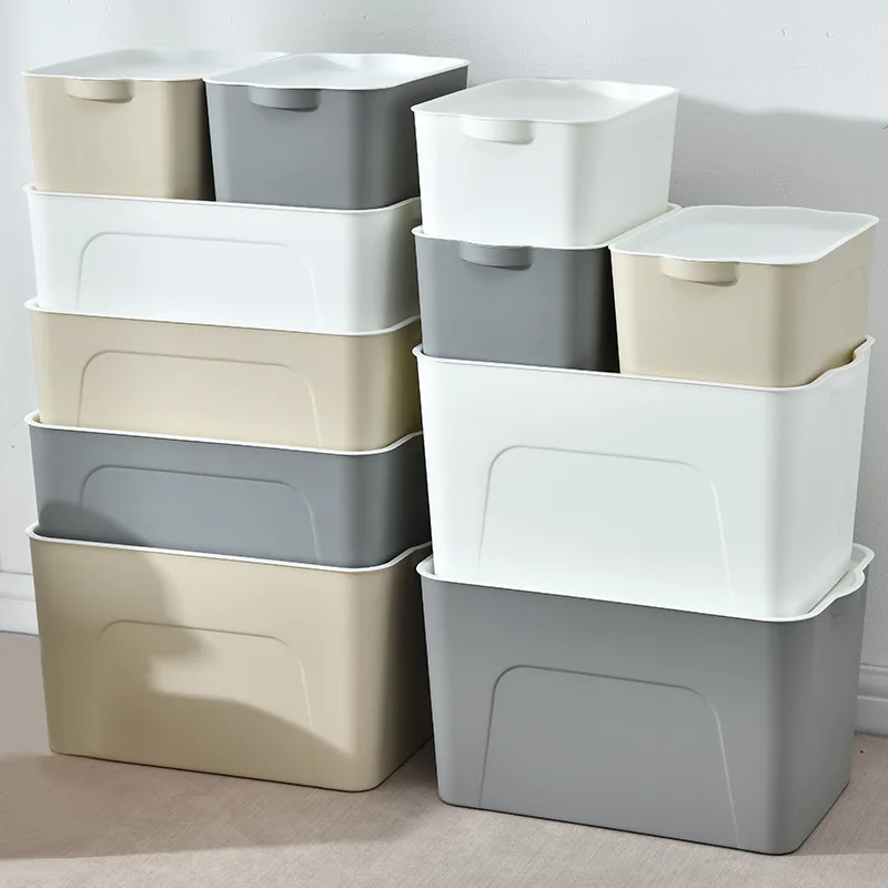

Thickened Korean Style Large Drawers Storage Box Organized With Lids Plastic Storage Box Clothes Wardrobe Miscellaneous Items Bo