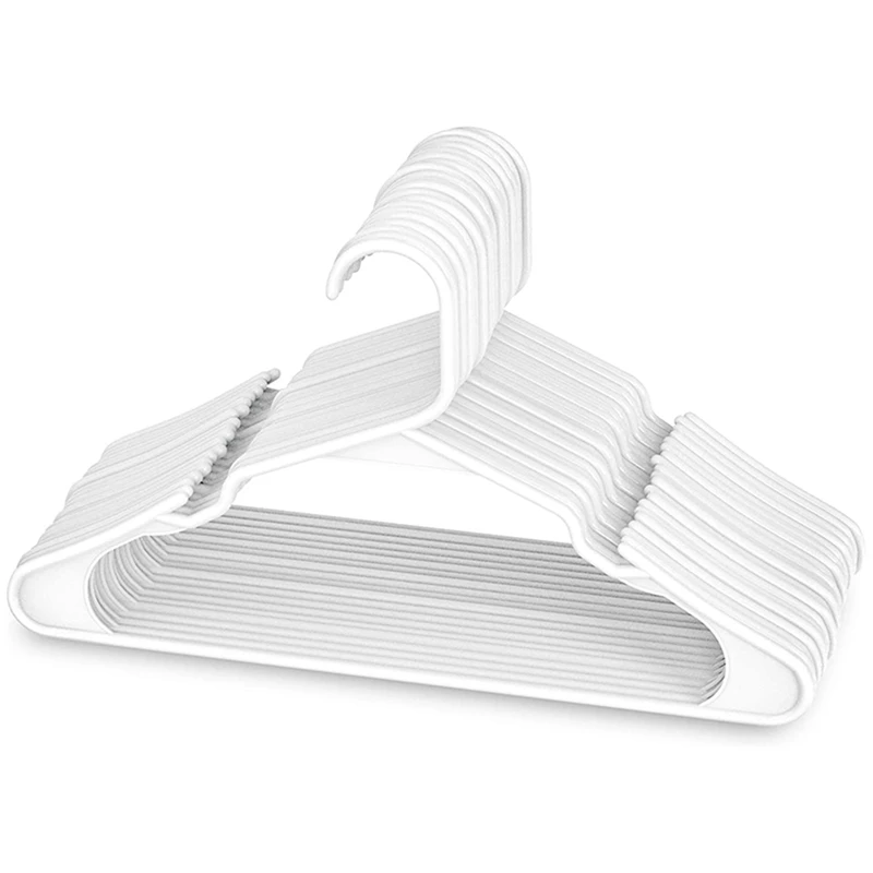 White Plastic Hangers, Plastic Clothes Hangers Perfect For Everyday Standard Use, Clothing Hangers (White, 100 Pack)
White Plastic Hangers, Plastic Clothes Hangers Perfect For Everyday Standard Use, Clothing Hangers (White, 100 Pack)