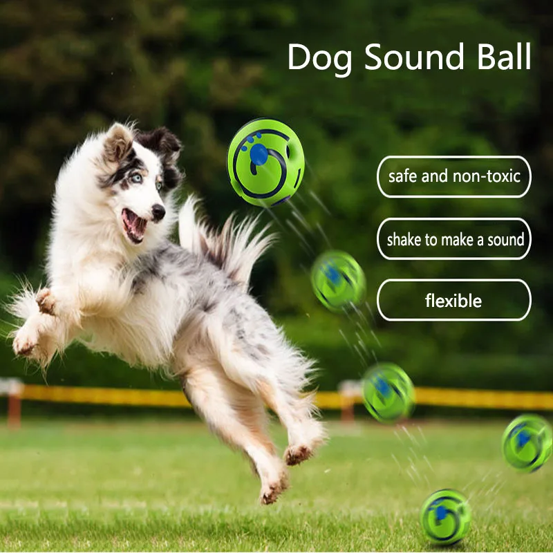 

Dog Sound Ball Pet Chew Toy Ball Bite Resistant Dog Toys for Small Dogs Interactive Training Pet Toys Squeaky Pets Accessories B