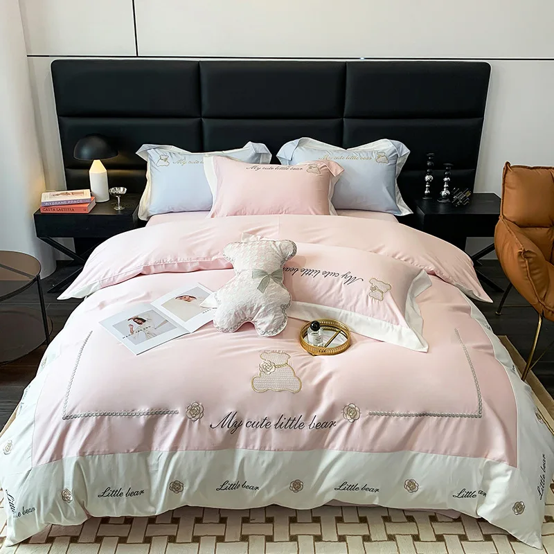 Wholesale European-style fashion Australian cotton 4 Pcs set embroidered cotton Duvet cover bed sheet Bridge bedding
Wholesale European-style fashion Australian cotton 4 Pcs set embroidered cotton Duvet cover bed sheet Bridge bedding