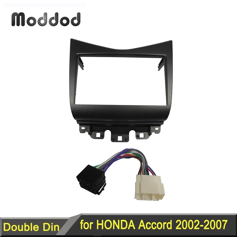 

Double 2 Din Fascia for Honda Accord 2002-2007 Radio DVD Stereo CD Player Panel With ISO Wiring Harness Trim Kit Face Frame
