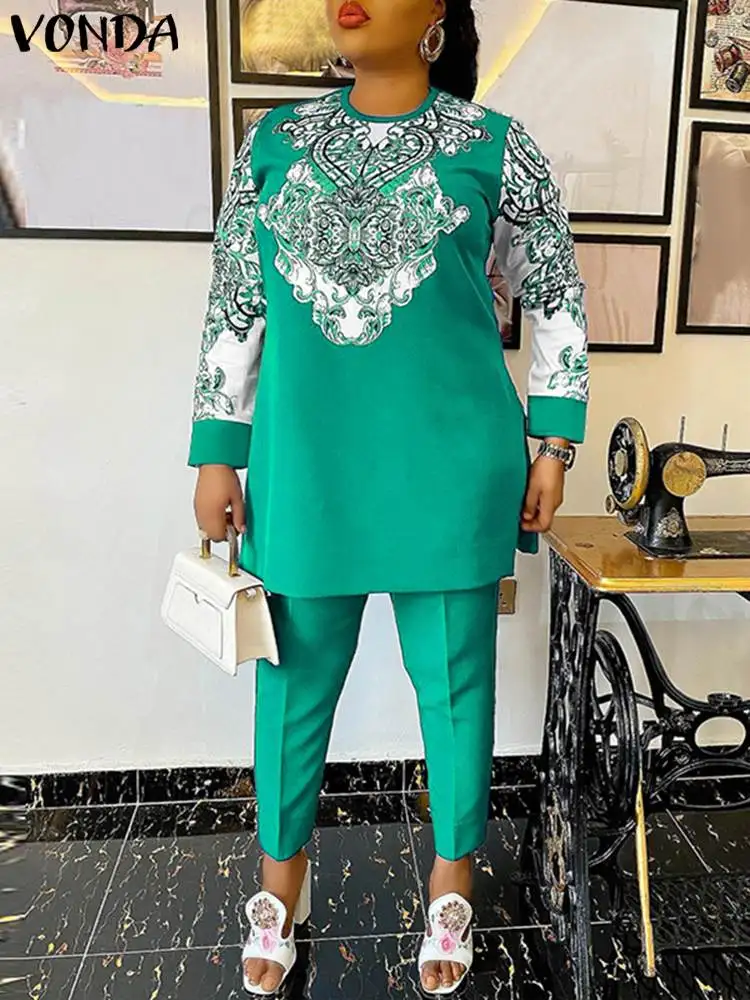 VONDA Women Pants Sets 2024 Fashion Autumn Satin Printed Suits Vintage Long Sleeve Tops Casual Wide Leg Pants Oversized
VONDA Women Pants Sets 2024 Fashion Autumn Satin Printed Suits Vintage Long Sleeve Tops Casual Wide Leg Pants Oversized
