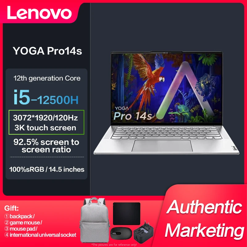 New Lenovo Yoga Pro14s Intel Core I5-12500H 14.5Inch 3K 120Hz Touch Screen Notebook
New Lenovo Yoga Pro14s Intel Core I5-12500H 14.5Inch 3K 120Hz Touch Screen Notebook