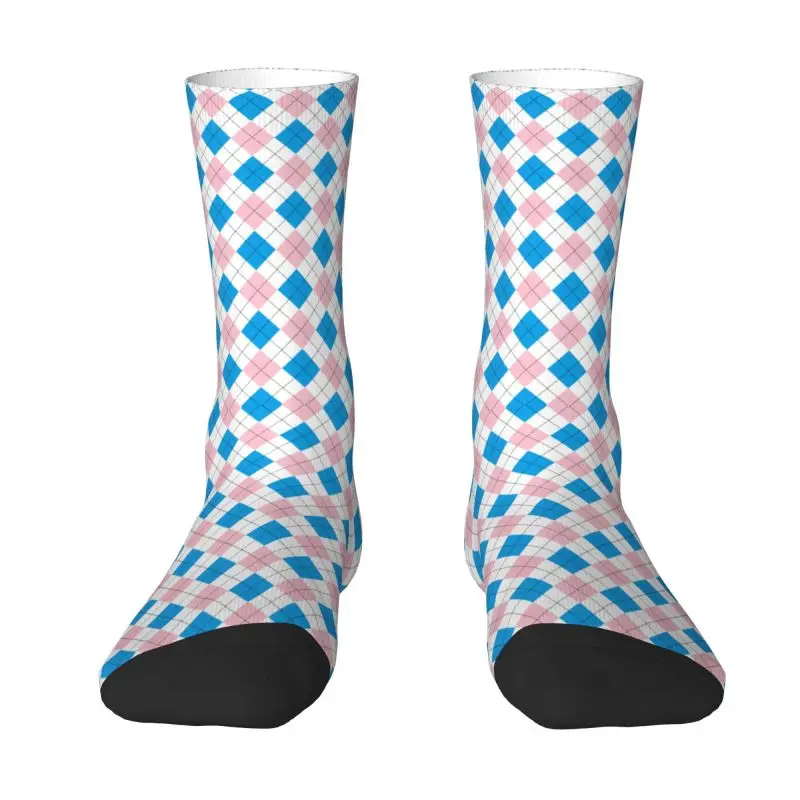 

Fashion Colorful Argyle Pattern Socks Women Men Warm 3D Print Basketball Sports Socks