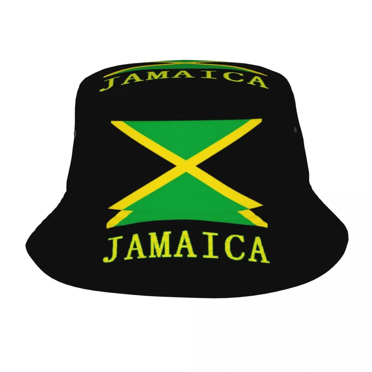 

Jamaica Flag Unisex Casual Sun Hat Bucket Bob Hip Hop Cap Fisherman Panama