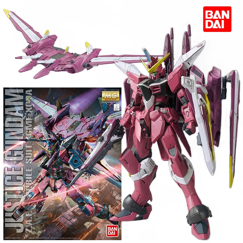 

Bandai MG ZGMF-X09A Justice Gundam 1/100 18Cm Gundam Seed Original Action Figure Model Kit Assemble Toy Birthday Gift Collection