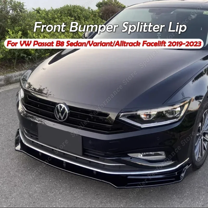 

Car Front Bumper Splitter Lip Spoiler Body Kit Diffuser Guard Cover For VW Passat B8 Sedan Variant Alltrack Facelift 2019-2023