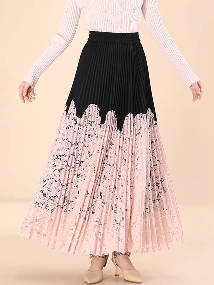 Designer retro color lace high-waist skirt women's new autumn and winter fashion all matching puffy skirt loose pleated skirt
Designer retro color lace high-waist skirt women's new autumn and winter fashion all matching puffy skirt loose pleated skirt