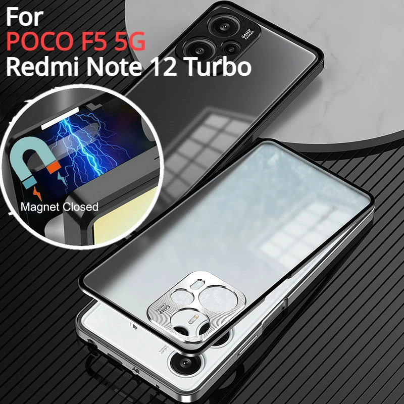 Чехол POCO F5 для телефона, роскошный бампер из алюминиевого сплава, магнитный закрытый металлический чехол для Xiaomi Redmi Note 12 Turbo, чехлы для телефонов
Чехол POCO F5 для телефона, роскошный бампер из алюминиевого сплава, магнитный закрытый металлический чехол для Xiaomi Redmi Note 12 Turbo, чехлы для телефонов