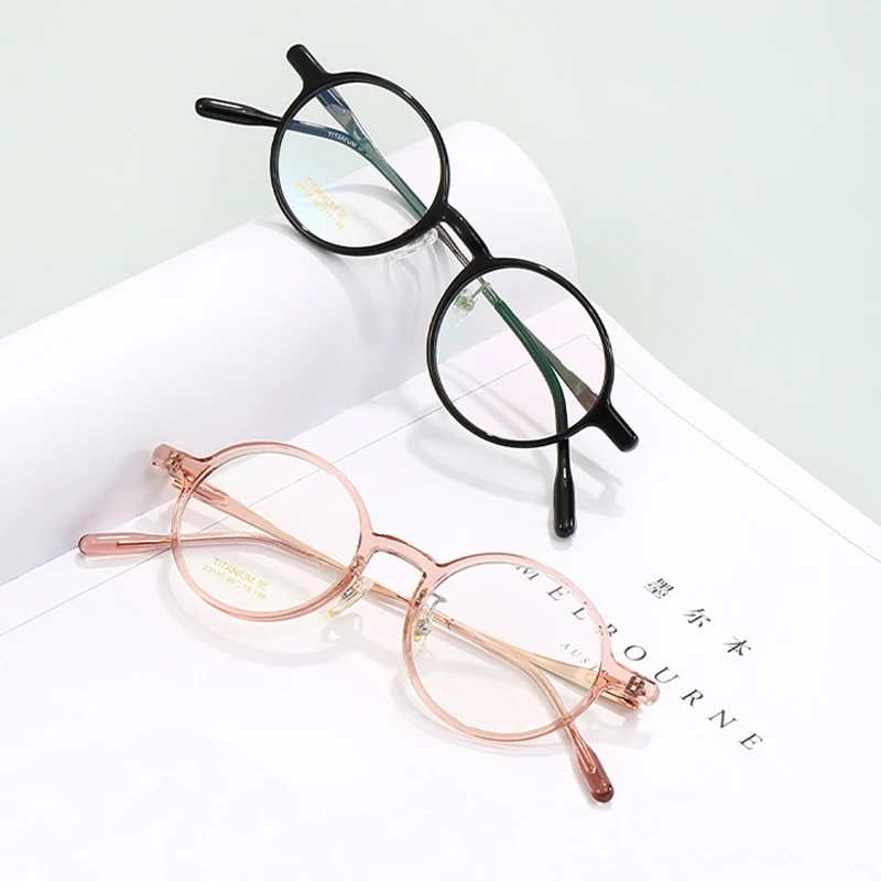 Acetate round eyeglass frame ultra light titanium new high quality men myopia reading glasses women prescription optical eyewear
Acetate round eyeglass frame ultra light titanium new high quality men myopia reading glasses women prescription optical eyewear