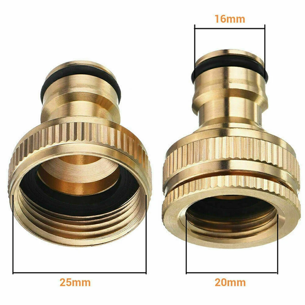 

Durable High Qulity Newest 2022 Brand New Water Pipe Connector Fitting Adaptor 3/4in 1/2in 1PC Gold HOSE Tap Faucet