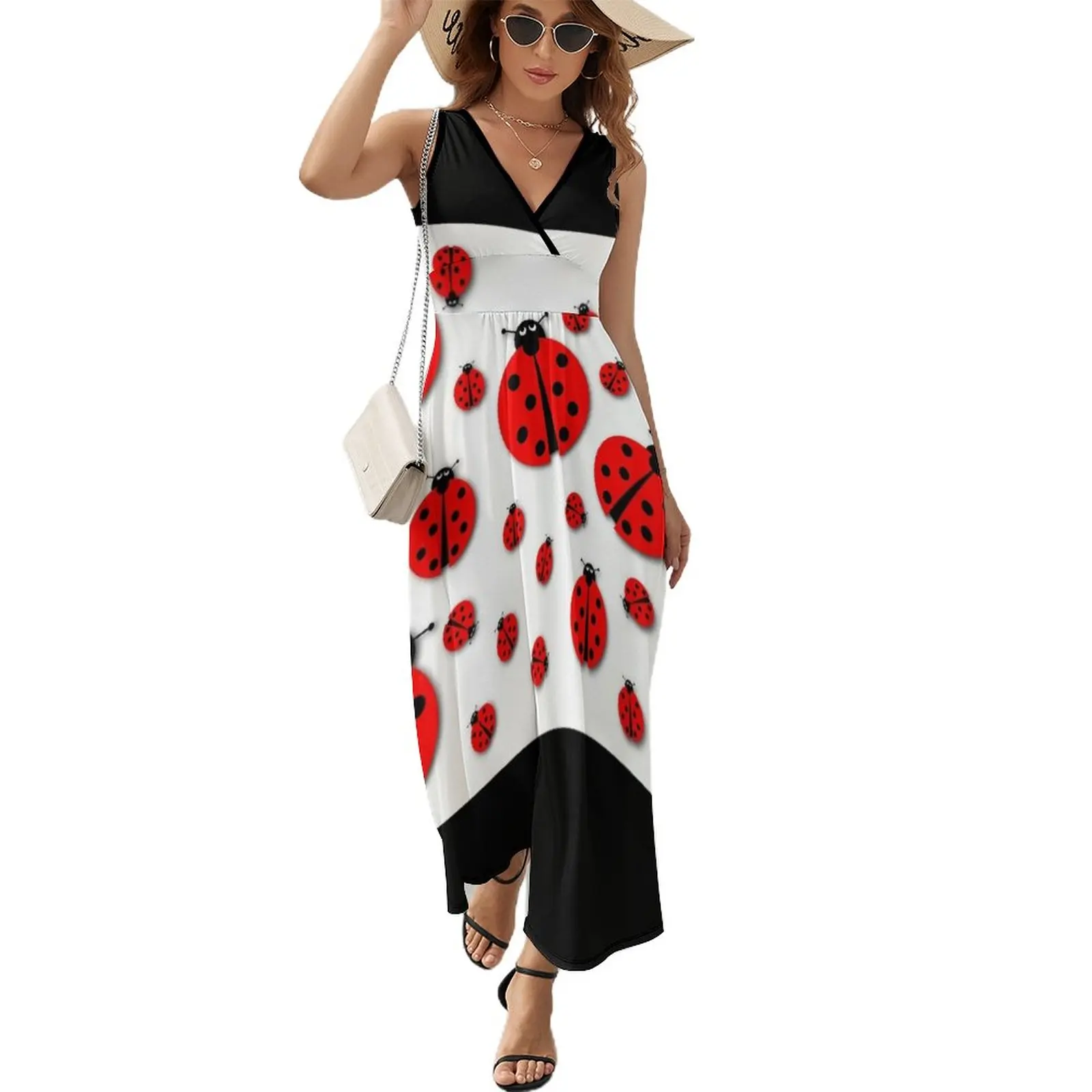 

Many Ladybugs Shadows Sleeveless Dress summer clothes Women's summer dresses