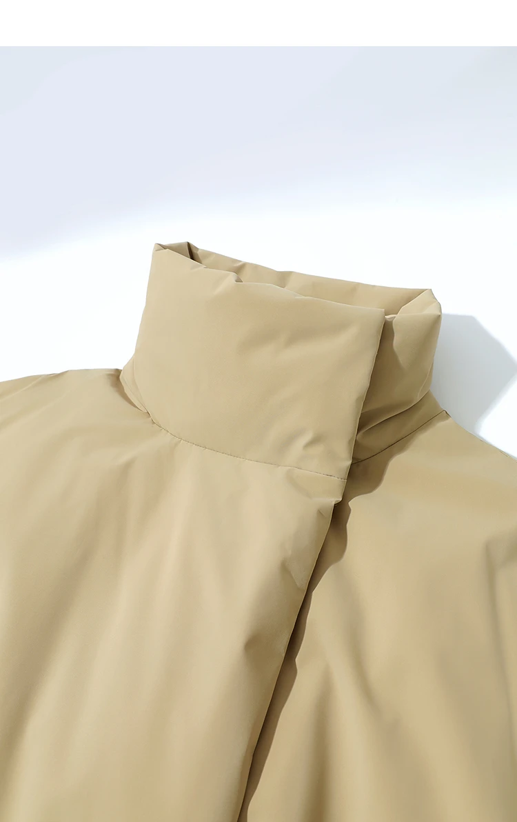 Amii Down Coats 2025 Winter New Solid Color Loose Long Women's Outerwear With Belt High Neck Thicken Warm Down Jacket 12544184 Amii Down Coats 2025 Winter New Solid Color Loose Long Women's Outerwear With Belt High Neck Thicken Warm Down Jacket 12544184