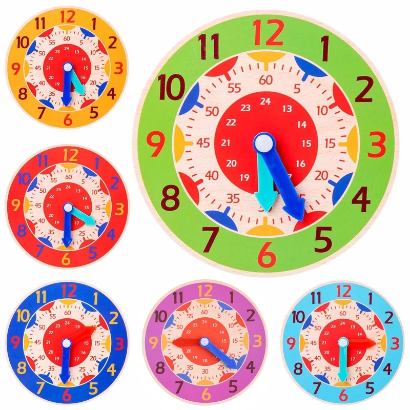 77HD Wooden Teaching Clock Toy Educational Clock Learning Props 12/24Hour Developmental Toy Primary for Time Cognitive
77HD Wooden Teaching Clock Toy Educational Clock Learning Props 12/24Hour Developmental Toy Primary for Time Cognitive