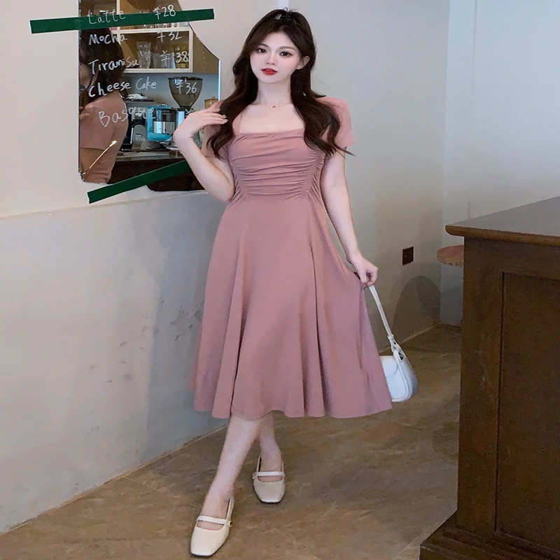 2023 Summer Dress With Square Neck And Waist A Line Middle Length High Fashionable Versatile And Slim Free Shipping
2023 Summer Dress With Square Neck And Waist A Line Middle Length High Fashionable Versatile And Slim Free Shipping