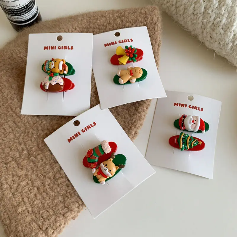 2Pcs/Set Cute Christmas Hair Clip Gingerbread Man Deer Edge Clip Side Clip Women Girl's Hair Accessories
2Pcs/Set Cute Christmas Hair Clip Gingerbread Man Deer Edge Clip Side Clip Women Girl's Hair Accessories