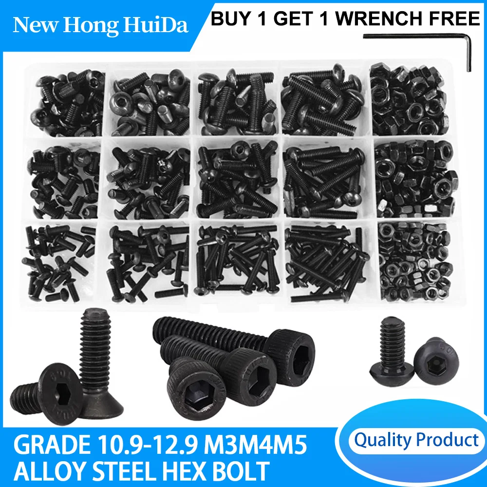 M3 M4 M5 Countersunk Hex Alloy Black Steel Bolt Grade 10.9 Internal Hex Cylindrical Head Machine Screw Grade 12.9 Nut Set Bolt
M3 M4 M5 Countersunk Hex Alloy Black Steel Bolt Grade 10.9 Internal Hex Cylindrical Head Machine Screw Grade 12.9 Nut Set Bolt