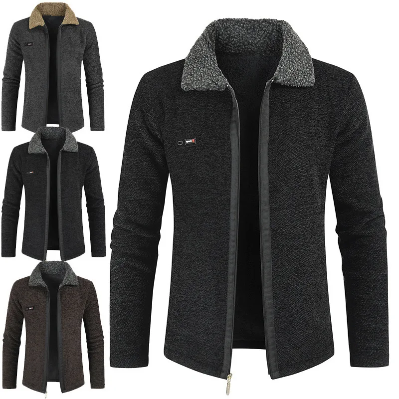 New Wool Zipper Casual clothes Mens Fleece Sweater Autumn Winter Warm Cashmere Dress Slim Men Knitted top Coat thick jacket 
New Wool Zipper Casual clothes Mens Fleece Sweater Autumn Winter Warm Cashmere Dress Slim Men Knitted top Coat thick jacket