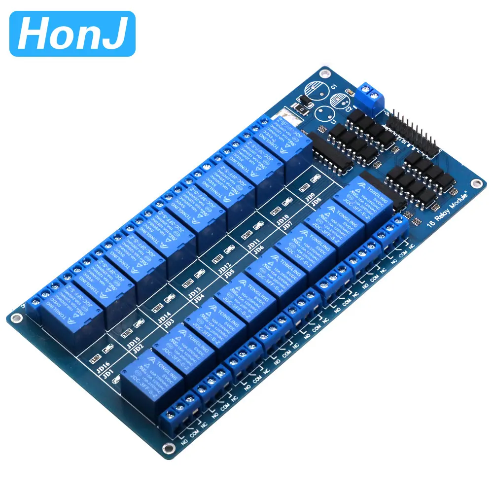 

DC 5V 12V 24V 16 Channel Relay Module For arduino ARM PIC AVR DSP Electronic Relay optocoupler LM2576 Interface Power Relays