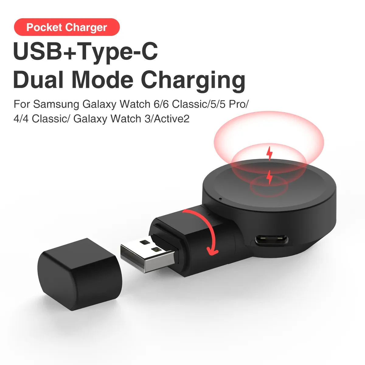 Dock Charger Adapter wireless USB Charging Cable Cord Stand For Samsung Galaxy Watch 6 Watch5 Pro Watch 5 Watch 4 44mm 40mm
Dock Charger Adapter wireless USB Charging Cable Cord Stand For Samsung Galaxy Watch 6 Watch5 Pro Watch 5 Watch 4 44mm 40mm