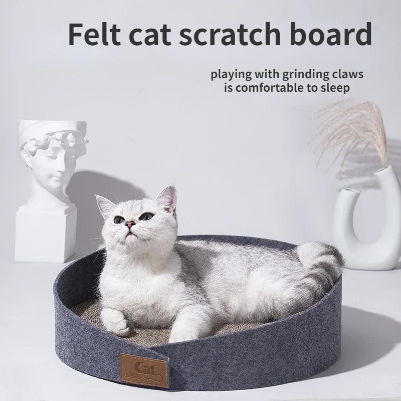 

Felt Corrugated board Woven Four Seasons General Pet Basket Kitten Cat Nest Deep Sleep Comfort Indoor Semi-Enclosed Pets Bed