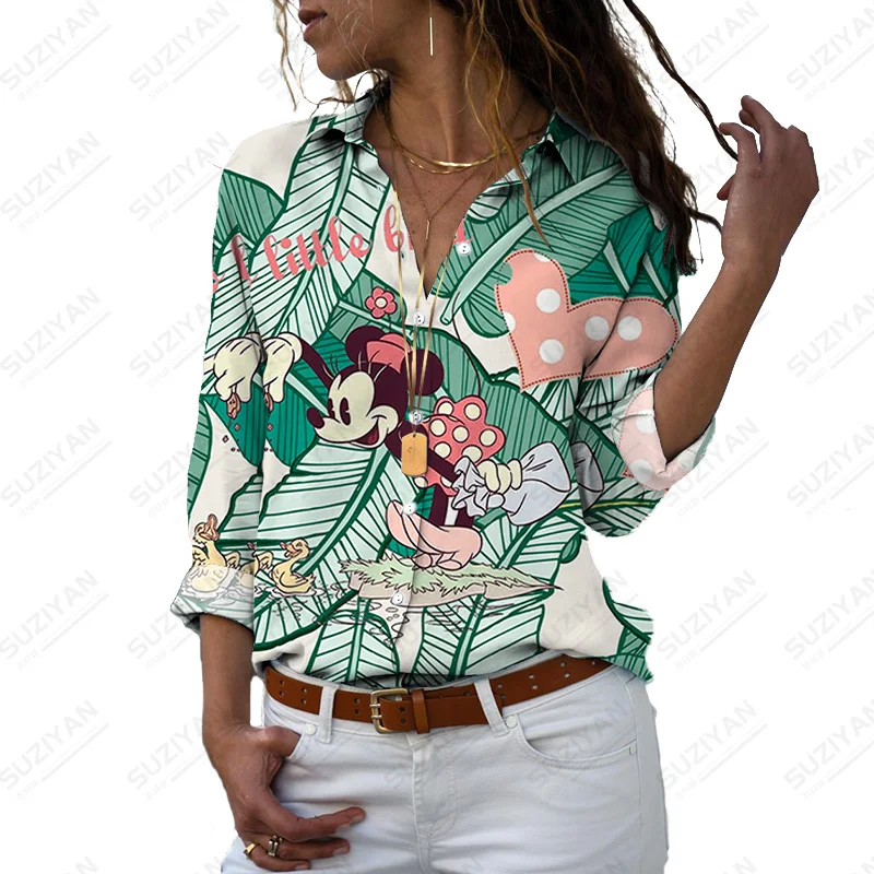 Women'S Shirts Casual Shirts Elegant Turn-Down Collar Blouse Disney Temperament Casual Top Casual Collar Button Long Sleeve
Women'S Shirts Casual Shirts Elegant Turn-Down Collar Blouse Disney Temperament Casual Top Casual Collar Button Long Sleeve