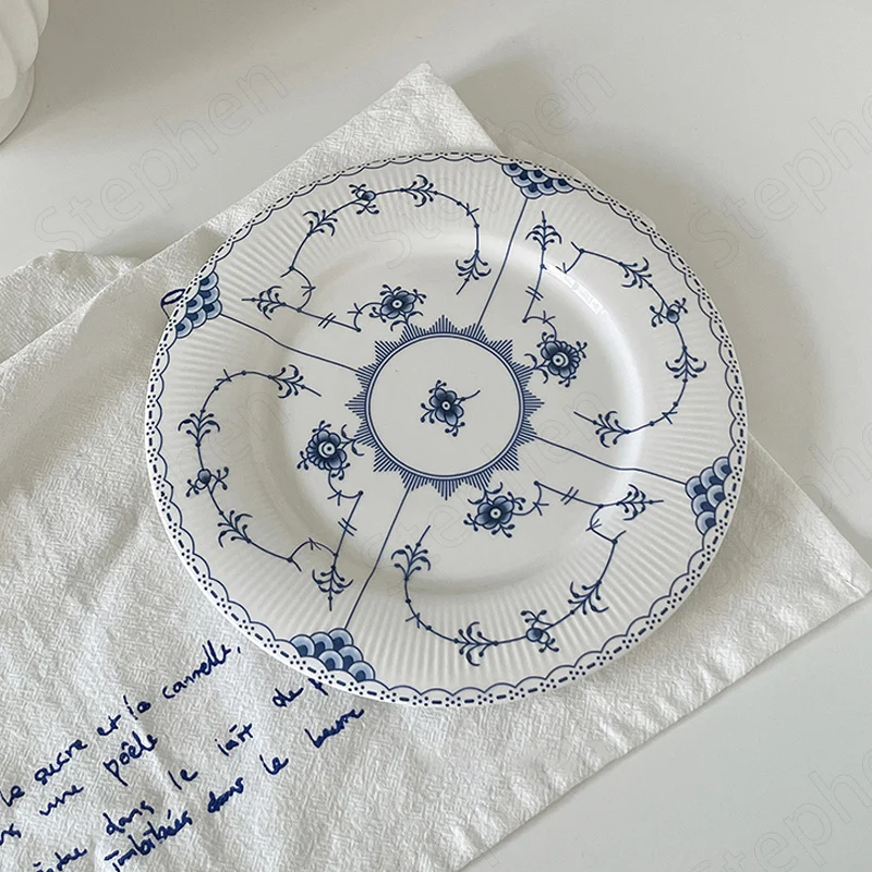 Blue and White Porcelain Plate French Modern Underglaze Cake Dessert Dish Floral Decorative Afternoon Tea Snacks Fruit Tableware
Blue and White Porcelain Plate French Modern Underglaze Cake Dessert Dish Floral Decorative Afternoon Tea Snacks Fruit Tableware