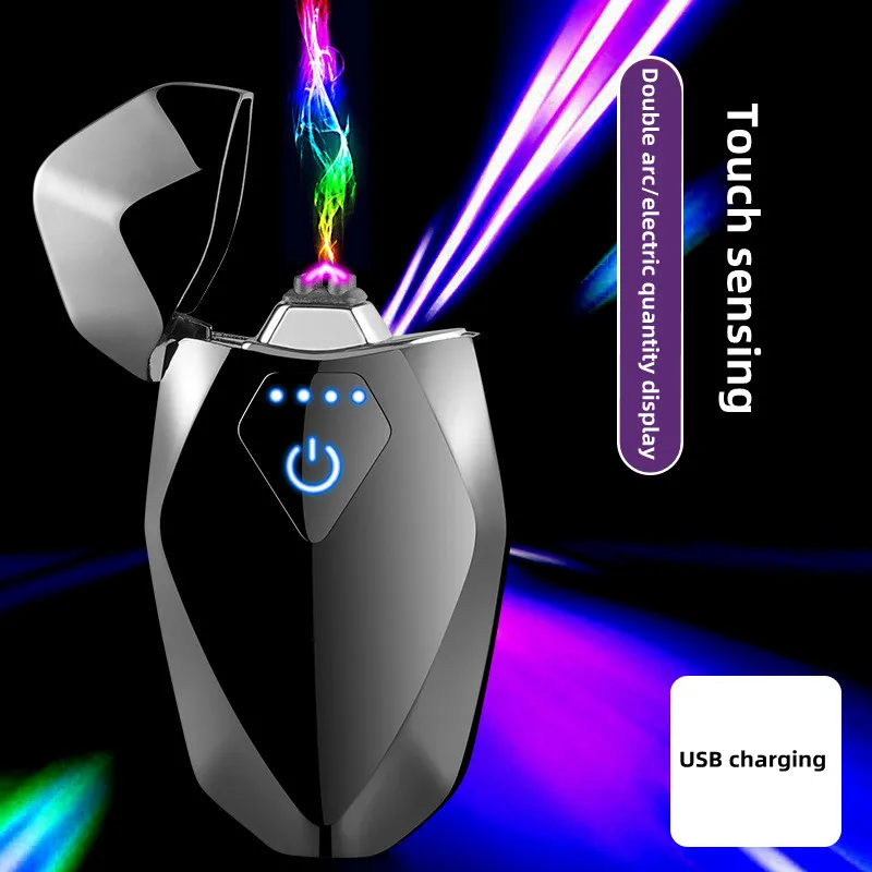 2023 Dual Arc Pulse USB Charging LED Display Touch Sensing Lighter Outdoor Windproof Flameless Metal Cigar Lighter Gift for Men
2023 Dual Arc Pulse USB Charging LED Display Touch Sensing Lighter Outdoor Windproof Flameless Metal Cigar Lighter Gift for Men