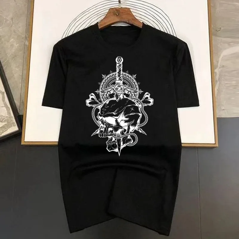 2024 Summer New Men's 100% Cotton Skull Print O-Neck Top Short Sleeve High Quality Fashion Classic Casual Comfort T-shirt
2024 Summer New Men's 100% Cotton Skull Print O-Neck Top Short Sleeve High Quality Fashion Classic Casual Comfort T-shirt