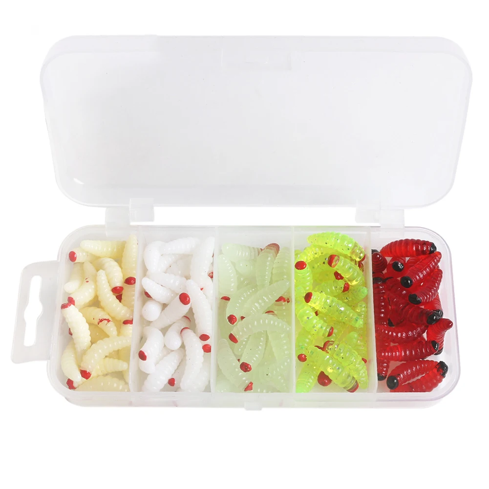 100pcs Boxed Fishing Silica Gel Soft Bait Artificial Maggots Bait Fake Bait Silicone Mealworm Lure Luminous For Grass Carp
100pcs Boxed Fishing Silica Gel Soft Bait Artificial Maggots Bait Fake Bait Silicone Mealworm Lure Luminous For Grass Carp