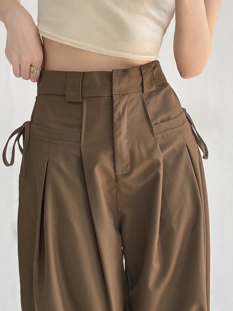 Khaki High Waist Narrow Edition Suit Pants Women's Summer Straight Work Casual Pants Draping Floor Dragging Long Pants
Khaki High Waist Narrow Edition Suit Pants Women's Summer Straight Work Casual Pants Draping Floor Dragging Long Pants