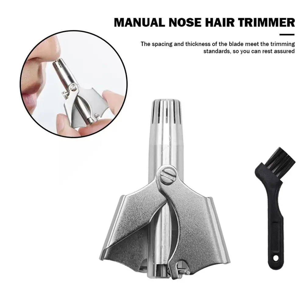 

Manual Shaving Nose Ear Trimmer Safe Waterproof Nose Hair Trimmer For Men Shaving Hair Removal Razor Beard Nose Hair Trimme T0V5
