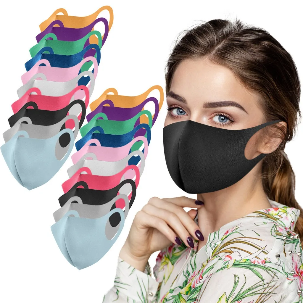 

Многоразовая моющаяся Очищающая маска для лица для взрослых 20 шт., модная маска с различными цветами, длинная удобная маска