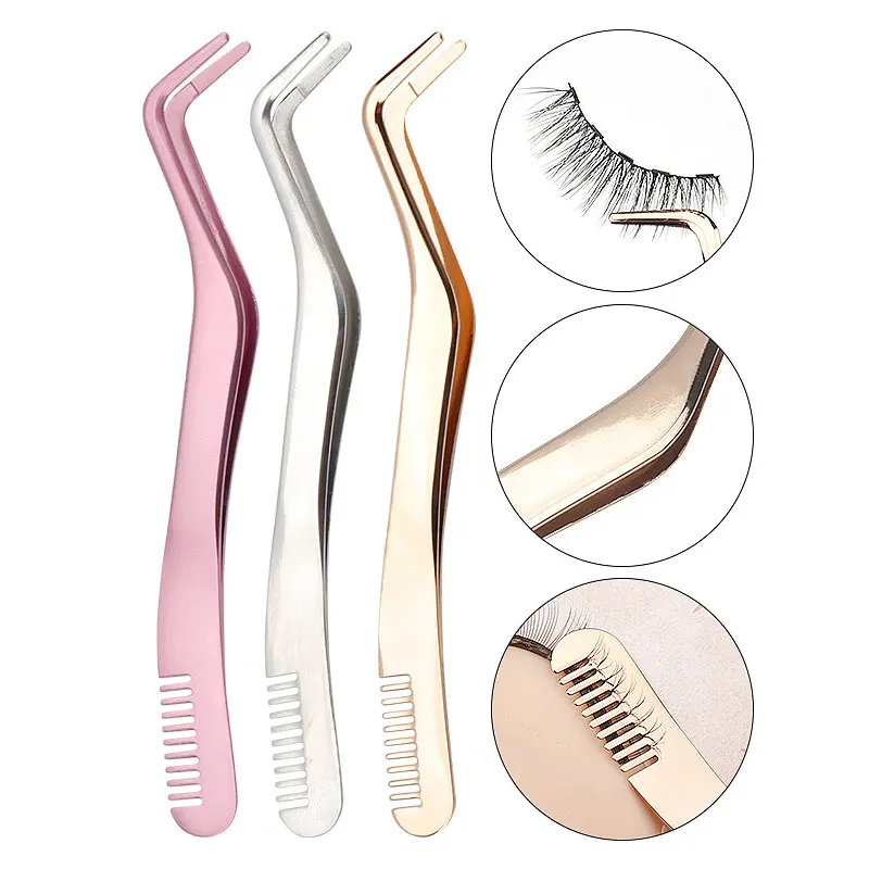 1 Pc Eyelash Comb Tweezers Stainless Steel Anti-Static Non-Magnetic Professional Volume 3D Lashes Extension Tweezers Tools
1 Pc Eyelash Comb Tweezers Stainless Steel Anti-Static Non-Magnetic Professional Volume 3D Lashes Extension Tweezers Tools