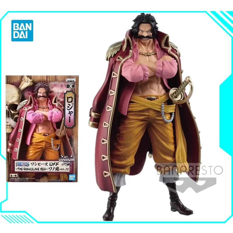 

Bandai Original Banpresto One Piece DXF Gol D Roger Wanno Country PVC Anime Action Figure Model Figurines Toys Gift