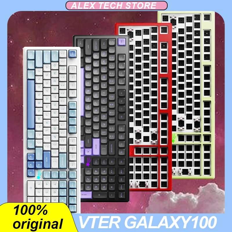 Механическая клавиатура VTER GALAXY100, 3 режима, беспроводная/Bluetooth клавиатура Hot Swap RGB MAD Keycap из алюминиевого сплава, игровая клавиатура на заказ
Механическая клавиатура VTER GALAXY100, 3 режима, беспроводная/Bluetooth клавиатура Hot Swap RGB MAD Keycap из алюминиевого сплава, игровая клавиатура на заказ