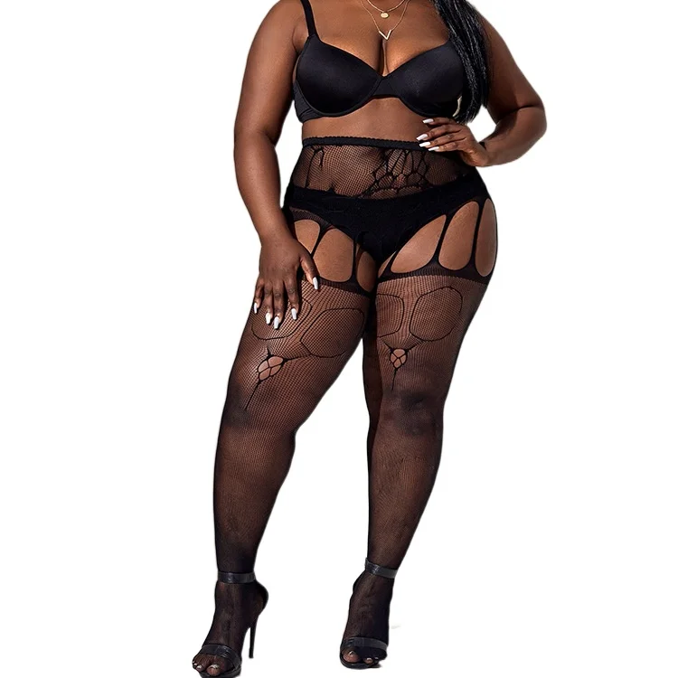 

Plus Size Pantyhose Women High Waisted Pantyhose Woman Fishnet Thigh High Body Stockings Transparent Tights Hot Club Party Wear