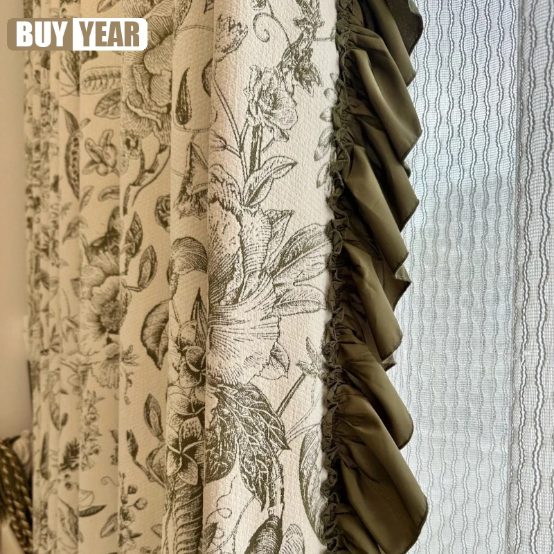Mid-century Style French Chenille Jacquard Blackout Green Black Curtains for Living Dining Room Bedroom Customization
Mid-century Style French Chenille Jacquard Blackout Green Black Curtains for Living Dining Room Bedroom Customization