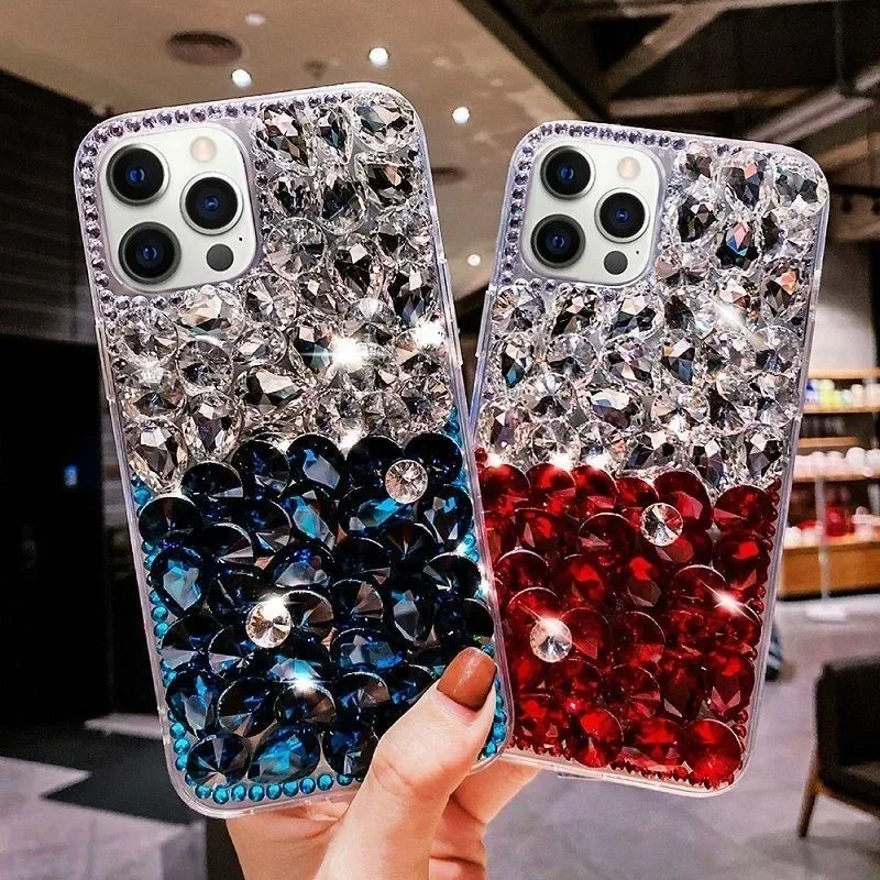 

Luxury Gemstone Bling Rhinestone Diamond Phone Case For Samsung Galaxy S24 S10 S20 Plus S21 FE S22 23Ultra Note20 10 Cover