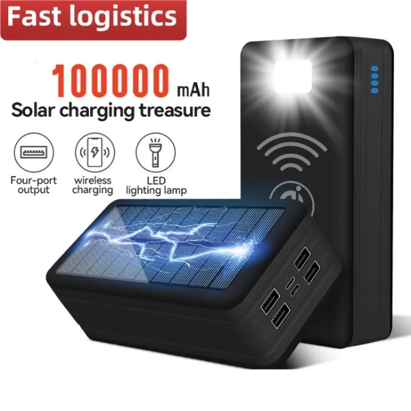Solar Power Bank 100000mAh Solar Charging Mobile Phone Wireless Charging Large Capacity External Battery Fast Charging New
Solar Power Bank 100000mAh Solar Charging Mobile Phone Wireless Charging Large Capacity External Battery Fast Charging New
