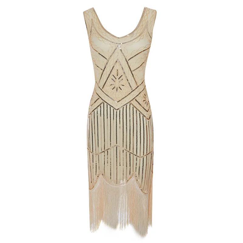 Women's Vintage Sequined Dress 1920s Fringe Tassel Sheath Sexy Club Dress Woman Party Night Flapper Great Gatsby Clothes
Women's Vintage Sequined Dress 1920s Fringe Tassel Sheath Sexy Club Dress Woman Party Night Flapper Great Gatsby Clothes