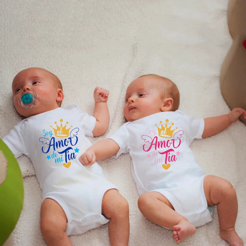 Newborn Twins Baby Girls Boys Short Sleeve Tia Letter Print Romper Cotton Short Sleeve Jumpsuit Outfit Summer Baby Girl Clothes
Newborn Twins Baby Girls Boys Short Sleeve Tia Letter Print Romper Cotton Short Sleeve Jumpsuit Outfit Summer Baby Girl Clothes