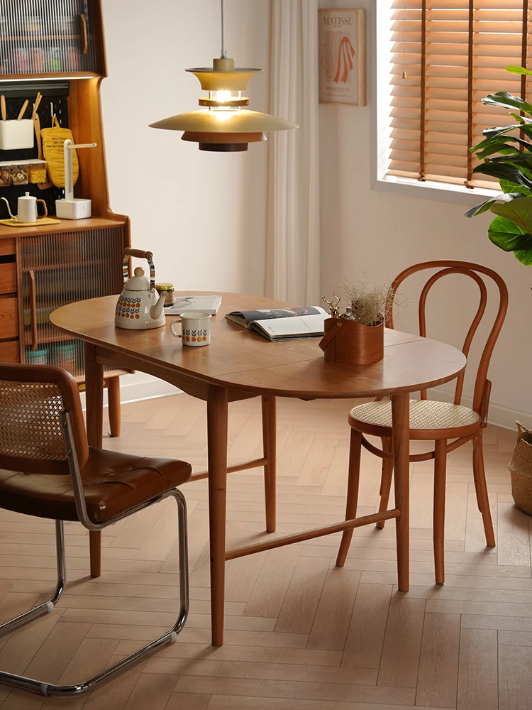 Скандинавский складной обеденный стол из массива дерева в стиле ins Овальный Обеденный стол для маленькой квартиры стул комбинированный обеденный стол из вишневого дерева
Скандинавский складной обеденный стол из массива дерева в стиле ins Овальный Обеденный стол для маленькой квартиры стул комбинированный обеденный стол из вишневого дерева