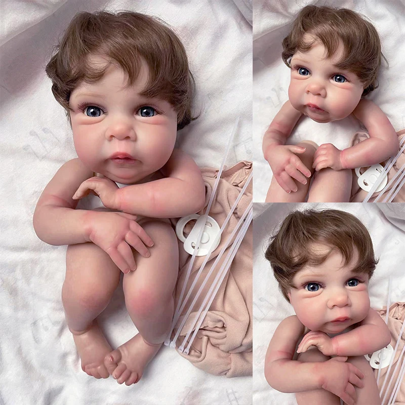 

19inches Miley Finished Doll Size Already Painted Kits Very Lifelike With Many Details Veins Hand drawn hair Cloth Body