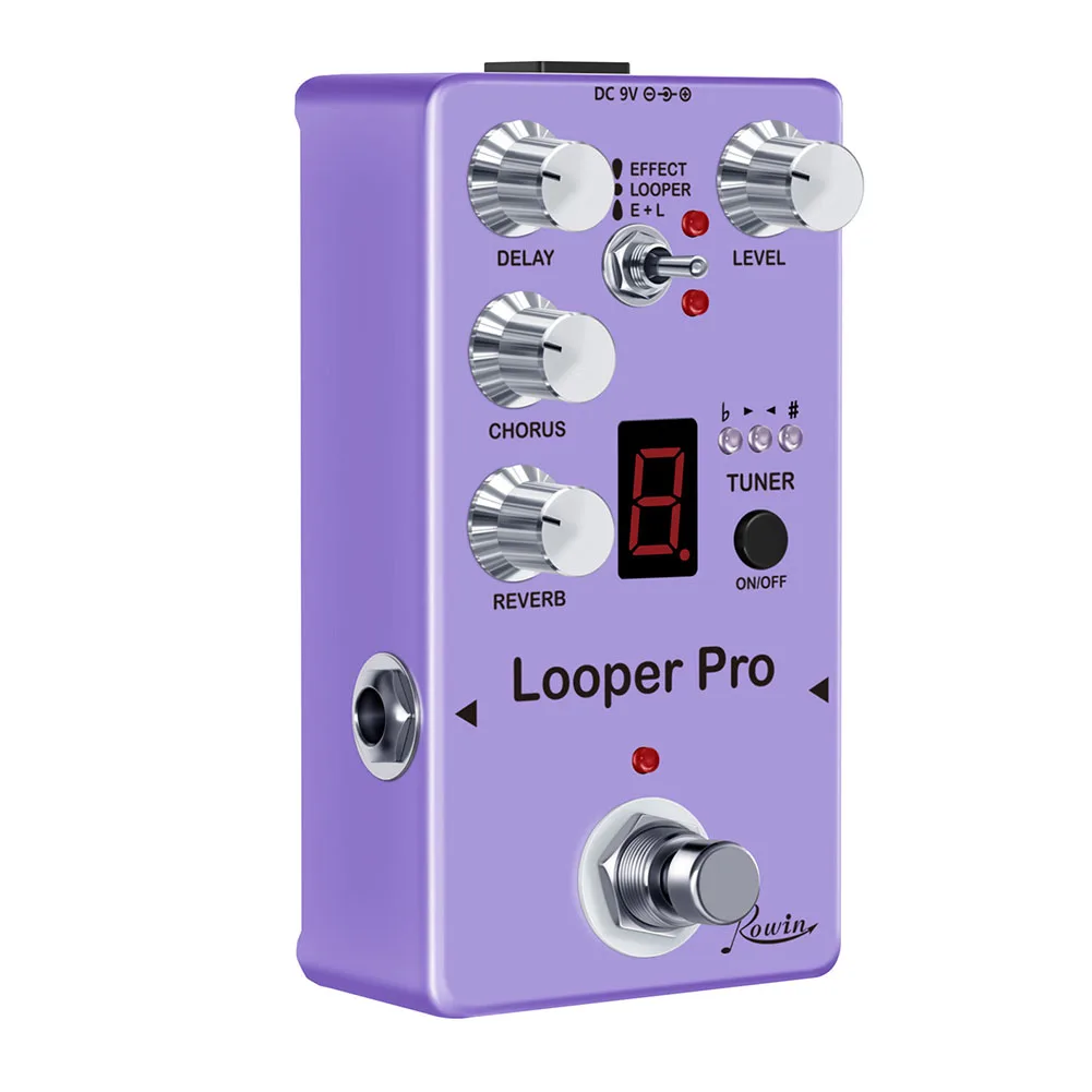 Педаль для цифровых эффектов ROWIN Looper Pro, 40 сек, циклическая запись, реверберация, задержка хора и тюнер, компактный размер для путешествий
Педаль для цифровых эффектов ROWIN Looper Pro, 40 сек, циклическая запись, реверберация, задержка хора и тюнер, компактный размер для путешествий