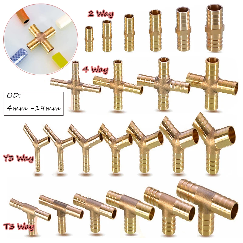 1 pcs 4mm-19mm Brass Fitting Coppers Pagoda Connector Pipe Fittings 2 3 4 Way Straight/L/Tee/Y/Cross For Gas/Water Tube
1 pcs 4mm-19mm Brass Fitting Coppers Pagoda Connector Pipe Fittings 2 3 4 Way Straight/L/Tee/Y/Cross For Gas/Water Tube